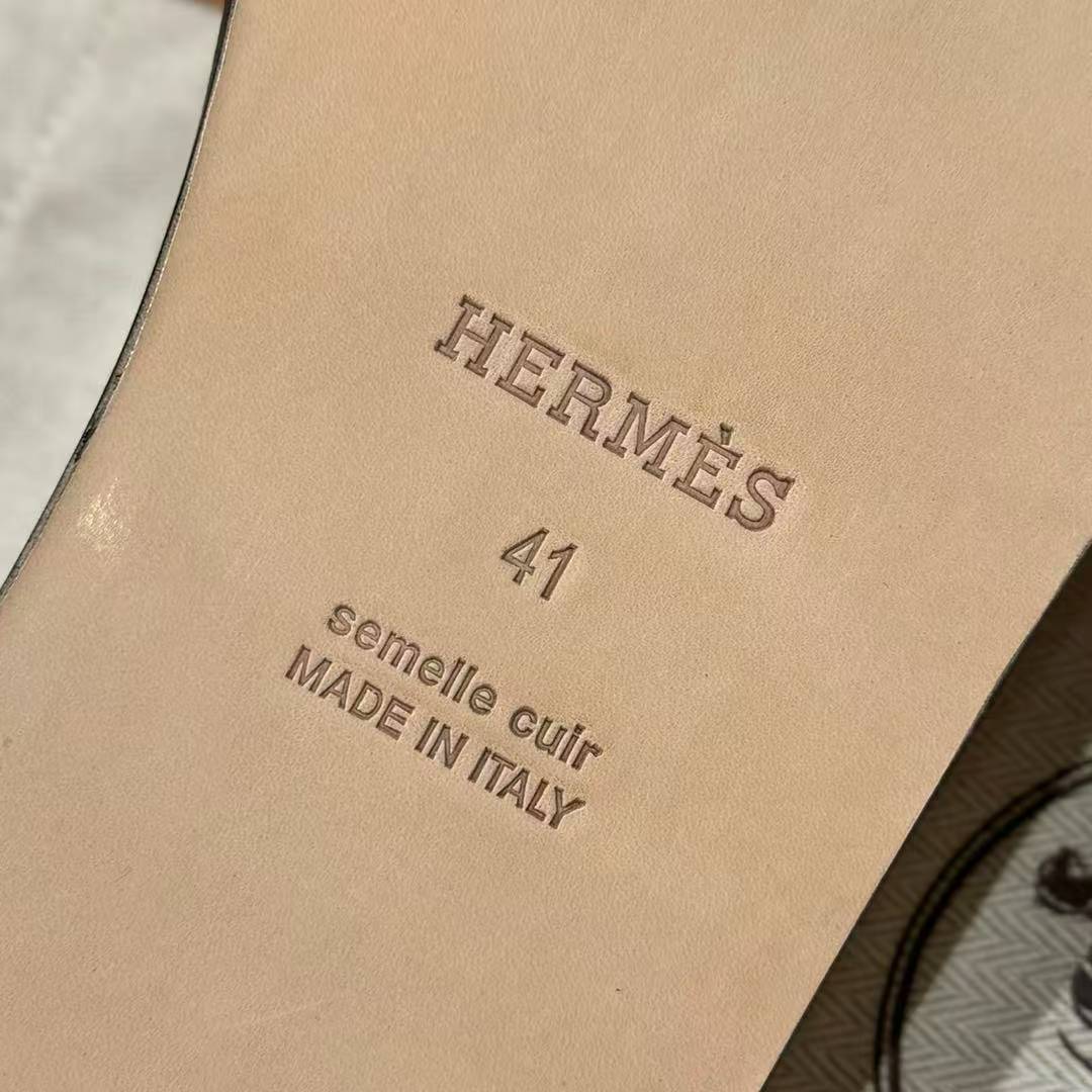 Hermes Izmir Sandal Men Epsom Calfskin Blanc - Image 10