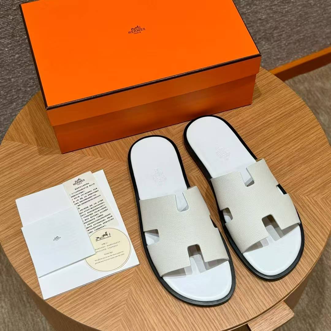 Hermes Izmir Sandal Men Epsom Calfskin Blanc - Image 6