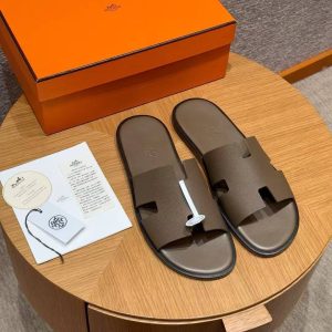 Hermes Izmir Sandal Men Epsom Calfskin Etoupe H221824ZHX4390 - Image 13