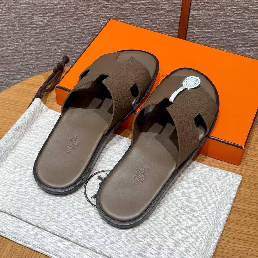 Hermes Izmir Sandal Men Epsom Calfskin Etoupe H221824ZHX4390 - Image 6