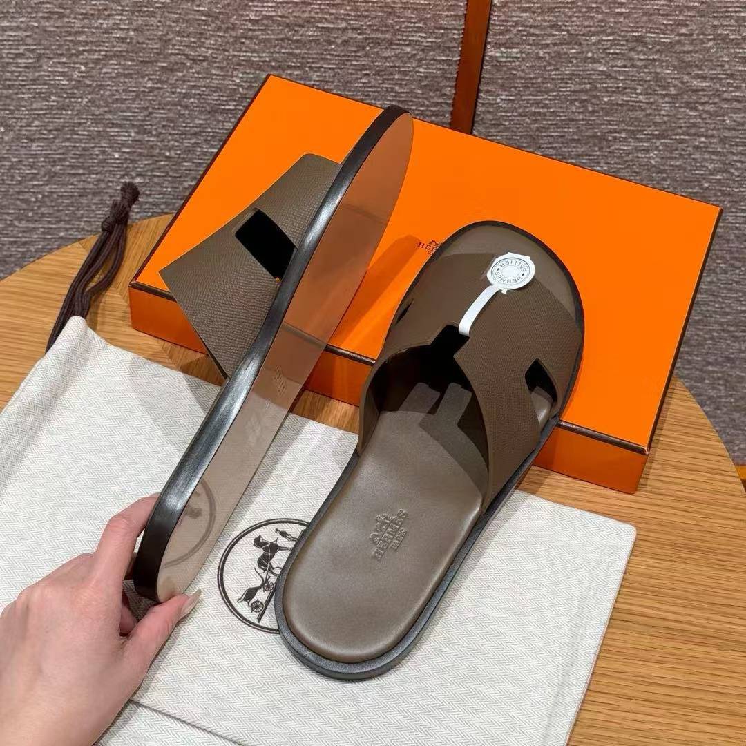 Hermes Izmir Sandal Men Epsom Calfskin Etoupe H221824ZHX4390 - Image 5
