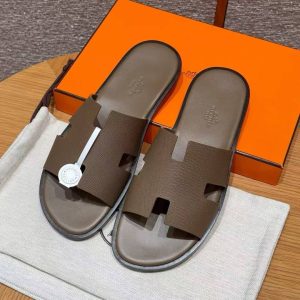 Hermes Izmir Sandal Men Epsom Calfskin Etoupe H221824ZHX4390
