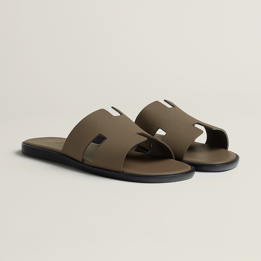 Hermes Izmir Sandal Men Epsom Calfskin Etoupe H221824ZHX4390 - Image 3