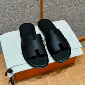 Hermes Izmir Sandal Men Epsom Calfskin Noir - Image 11
