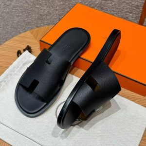 Hermes Izmir Sandal Men Epsom Calfskin Noir - Image 10