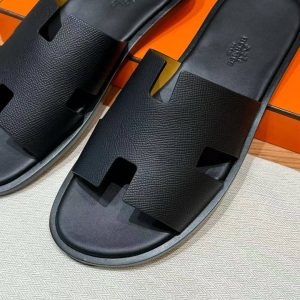 Hermes Izmir Sandal Men Epsom Calfskin Noir - Image 7