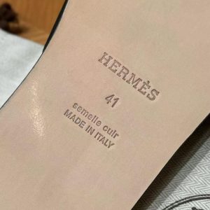 Hermes Izmir Sandal Men Epsom Calfskin Noir Gold - Image 8