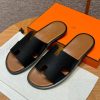 Hermes Izmir Sandal Men Epsom Calfskin Noir Gold