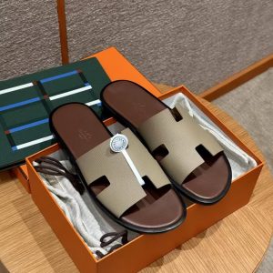 Alternative view of Hermes Izmir Sandal Men Epsom Calfskin S2 Trench Brown