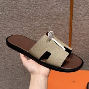 Hermes Izmir Sandal Men Epsom Calfskin S2 Trench Brown - Image 6