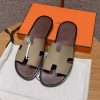 Hermes Izmir Sandal Men Epsom Calfskin S2 Trench Brown