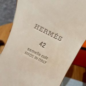 Hermes Izmir Sandal Men Epsom Calfskin ck10 Craie - Image 11