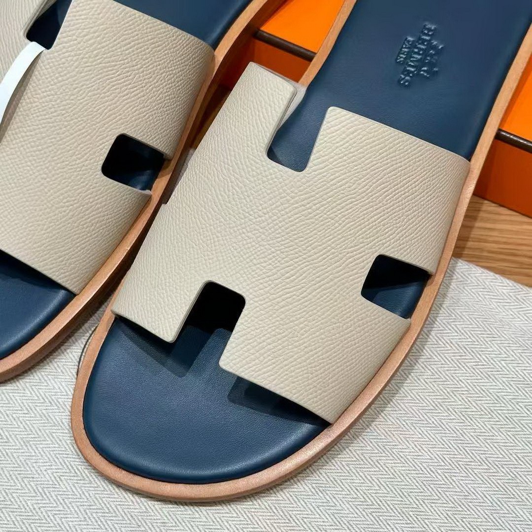 Hermes Izmir Sandal Men Epsom Calfskin ck10 Craie - Image 5