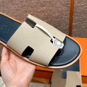 Hermes Izmir Sandal Men Epsom Calfskin ck10 Craie - Image 4