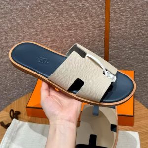 Hermes Izmir Sandal Men Epsom Calfskin ck10 Craie - Image 3