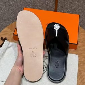 Hermes Izmir Sandal Men Matte Mississippiensis Alligator Black - Image 14