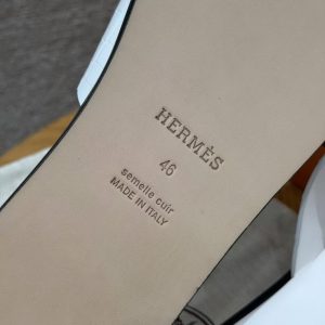 Hermes Izmir Sandal Men Matte Mississippiensis Alligator Blanc - Image 7