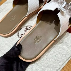 Hermes Izmir Sandal Men Matte Mississippiensis Alligator Himalaya Etoupe - Image 15