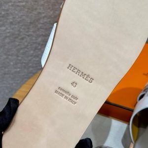 Hermes Izmir Sandal Men Matte Mississippiensis Alligator Himalaya Etoupe - Image 12