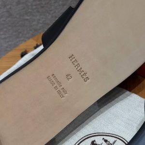 Hermes Izmir Sandal Men Swift Calfskin Black - Image 6