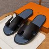 Hermes Izmir Sandal Men Swift Calfskin Black