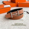 Hermes Jumbo Belt Buckle & Reversible Leather Strap 38 mm Box 135 and Togo Calfskin Palladium Buckle Silver Noir Gold