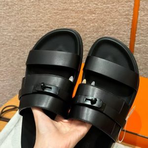 Hermes Jackson Sandal Men Techno-sandal Calfskin Noir H242951ZH01390 - Image 12