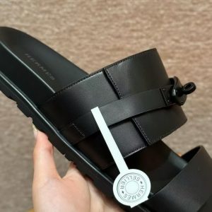 Hermes Jackson Sandal Men Techno-sandal Calfskin Noir H242951ZH01390 - Image 8