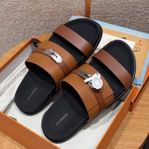Hermes Jackson Sandal Men Techno-sandal Epsom Calfskin Gold H262876ZH20420 - Image 11