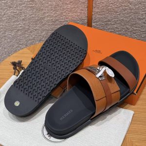 Hermes Jackson Sandal Men Techno-sandal Epsom Calfskin Gold H262876ZH20420 - Image 7