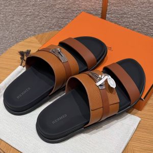 Hermes Jackson Sandal Men Techno-sandal Epsom Calfskin Gold H262876ZH20420 - Image 5