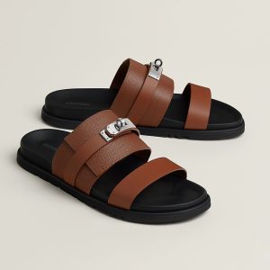 Hermes Jackson Sandal Men Techno-sandal Epsom Calfskin Gold H262876ZH20420