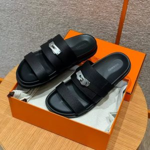 Alternative view of Hermes Jackson Sandal Men Techno-sandal Epsom Calfskin Noir H242949ZH03390