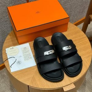 Hermes Jackson Sandal Men Techno-sandal Epsom Calfskin Noir H242949ZH03390 - Image 13