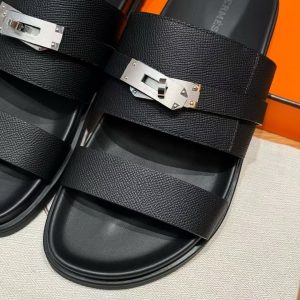 Hermes Jackson Sandal Men Techno-sandal Epsom Calfskin Noir H242949ZH03390 - Image 10