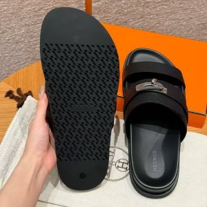 Hermes Jackson Sandal Men Techno-sandal Epsom Calfskin Noir H242949ZH03390 - Image 5