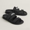 Hermes Jackson Sandal Men Techno-sandal Epsom Calfskin Noir H242949ZH03390