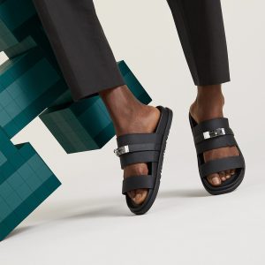 Hermes Jackson Sandal Men Techno-sandal Epsom Calfskin Noir H242949ZH03390 - Image 14