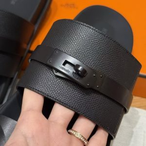 Hermes Jackson Sandal Men Techno-sandal Epsom Calfskin Noir H252942ZH01390 - Image 10