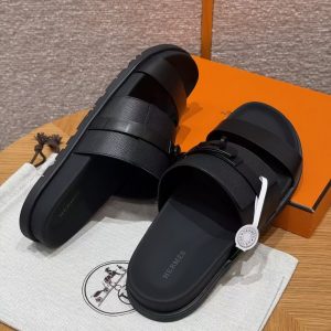 Hermes Jackson Sandal Men Techno-sandal Epsom Calfskin Noir H252942ZH01390 - Image 8