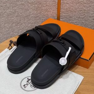 Hermes Jackson Sandal Men Techno-sandal Epsom Calfskin Noir H252942ZH01390 - Image 6