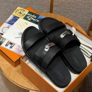 Hermes Jackson Sandal Men Techno-sandal Epsom Calfskin Noir H262876ZH01395 - Image 12