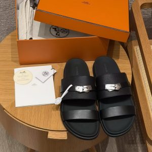 Hermes Jackson Sandal Men Techno-sandal Epsom Calfskin Noir H262876ZH01395 - Image 11