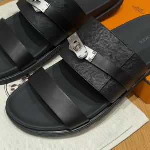 Hermes Jackson Sandal Men Techno-sandal Epsom Calfskin Noir H262876ZH01395 - Image 5