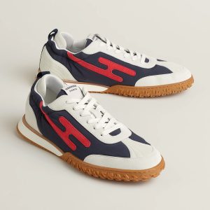 Hermes Jet Sneaker Blanc Marine Rouge Cinétique Blanc H242923ZHI3400