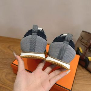 Hermes Jet Sneaker Men Suede Goatskin Marine Gris Orage H242925ZHI2390 - Image 6