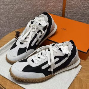 Hermes Jet Sneaker Noir Blanc H242923ZH02390 - Image 15
