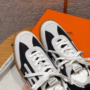 Hermes Jet Sneaker Noir Blanc H242923ZH02390 - Image 8