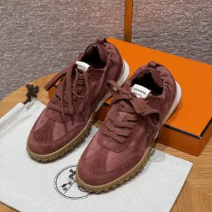 Alternative view of Hermes Jet Sneaker Rose Antique Rouge Sépia H242153Z RA350