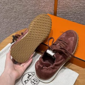 Hermes Jet Sneaker Rose Antique Rouge Sépia H242153Z RA350 - Image 14